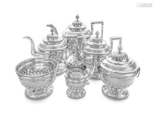 *An American Silver Six-Piece Tea and Coffee Service