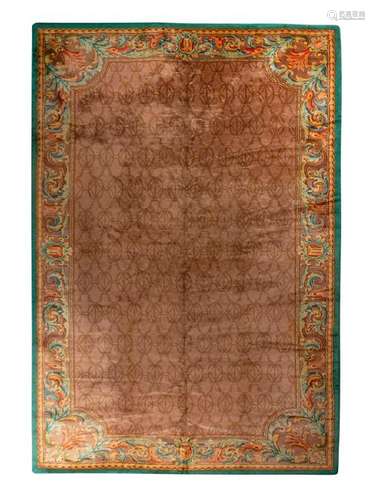 A Savonnerie Wool Rug 20th Century 17 feet x 10 feet.Â