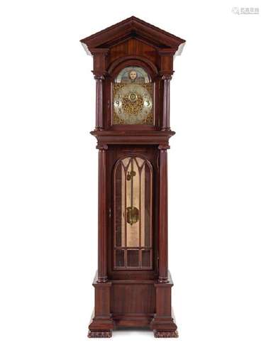 An American Mahogany Tall Case Clock Circa 1900 Height