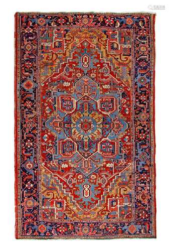 *A Heriz Wool Rug Circa 1900 9 feet x 6 feet. Property