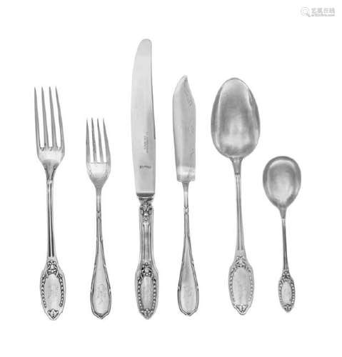 A German Silver Flatware Service  Vereinigte