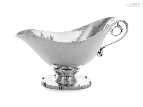 A Danish Silver Sauce Boat Georg Jensen Silversmithy,