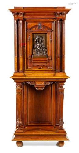 *A French Bronze Mounted Walnut Cabinet  Maison