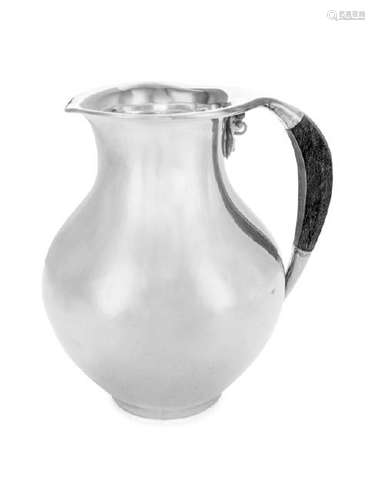 A Danish Silver Water Pitcher Georg Jensen