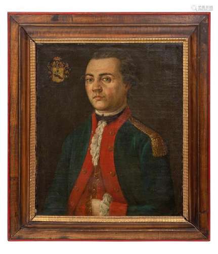 German (18th Century) Portrait of a Russian Lieutenant,