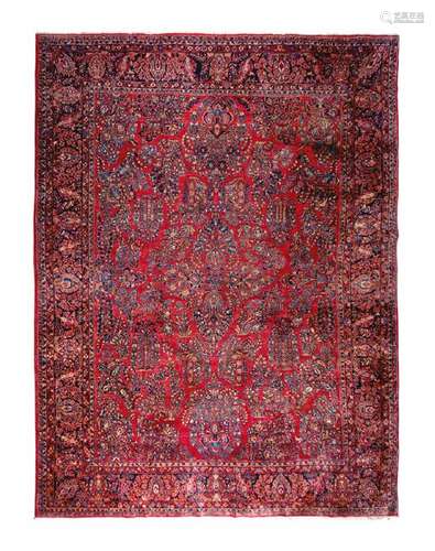 A Sarouk Wool Rug Mid-20th Century 13 feet 5 inches x