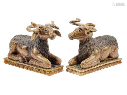 A Pair of Southeast Asian Carved and Polychromed