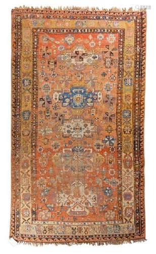 A Caucasian Soumak Rug Circa 1870s 6 feet x 10 feet.