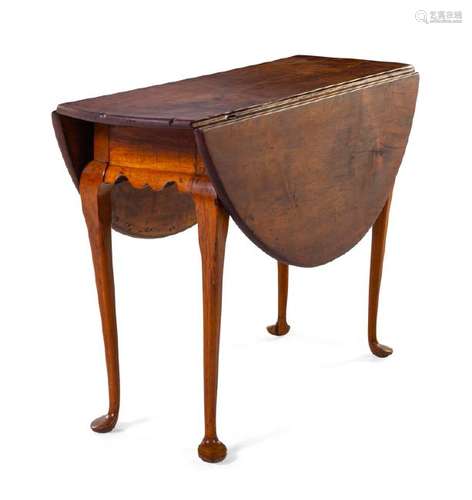 *A Queen Anne Cherry Drop-Leaf Table 18th Century