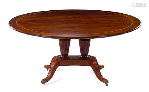 A Regency Style Mahogany Drop-Leaf Table Height 29 1/2