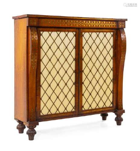 *A Regency Brass Inlaid Rosewood Chiffonier Early 19th