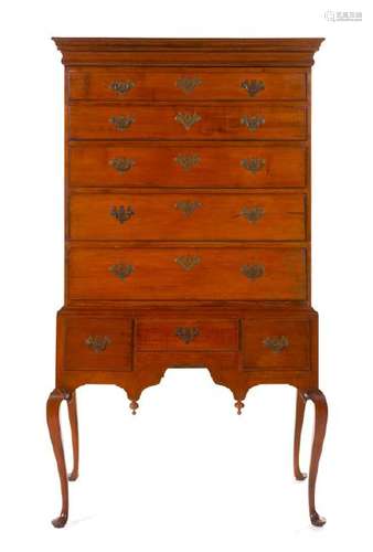 *A Queen Anne Maple Highboy New England, Circa 1760Â