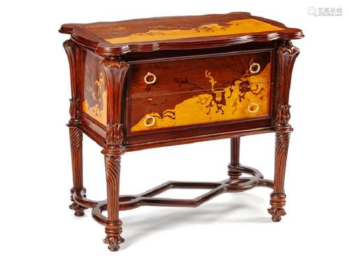 An Art Nouveau Style Commode  Height 35 x width 38 1/2