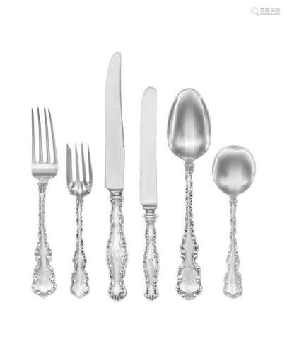 An American Silver Flatware Service Whiting Mfg. Co.,