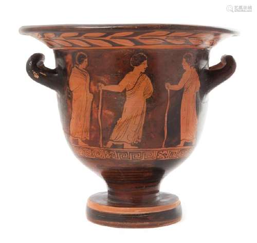 *A Lucanian Red Figured Bell Krater Circa Early 4th