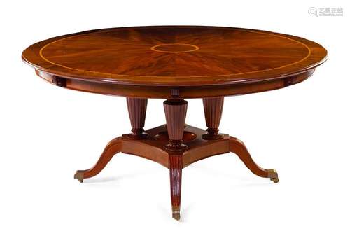 A Regency Style Mahogany Dining Table 20th Century