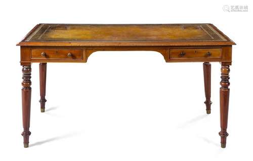 *A William IV Style Mahogany Writing Desk 19th Century