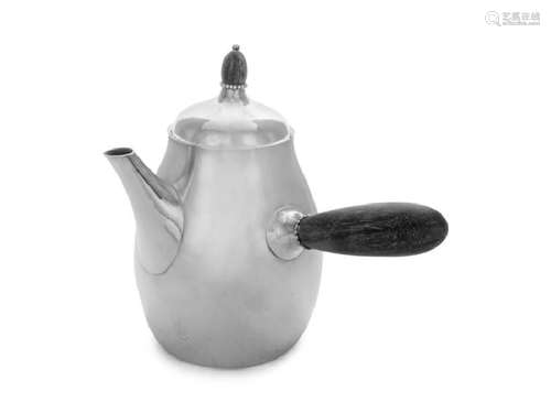 A Danish Silver Coffee Pot Georg Jensen Silversmithy,