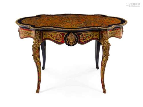 A Napoleon III Style Boulle Marquetry Table Early 20th