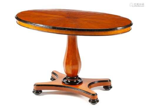 A Biedermeier Parcel Ebonized Occasional Table Austria,