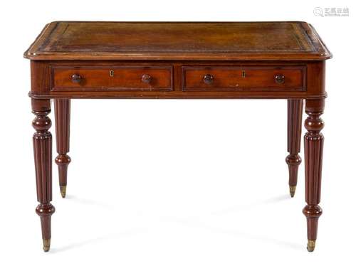 *A William IV Mahogany Writing Table  First Half 19th