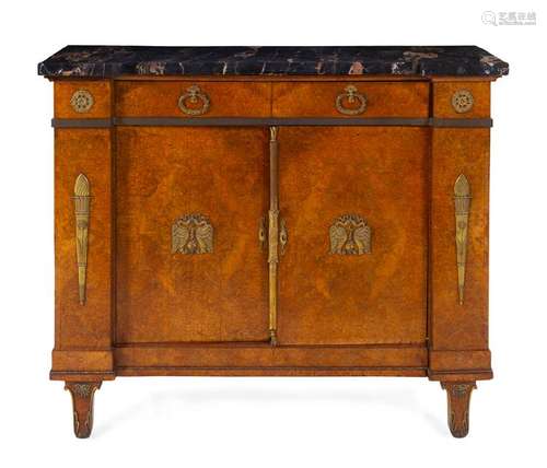 *An Empire Style Gilt Bronze Mounted Cabinet Second