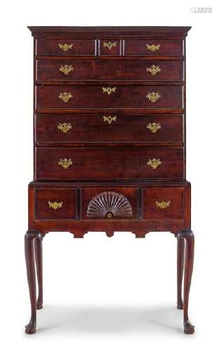 *A Queen Anne Style Mahogany Highboy 18th/19th Century