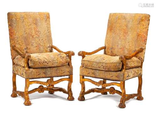 A Pair of French Renaissance Revival Carved Giltwood