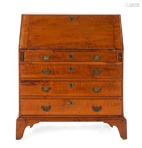 *A Chippendale Tiger Maple Slant-Front DeskÂ