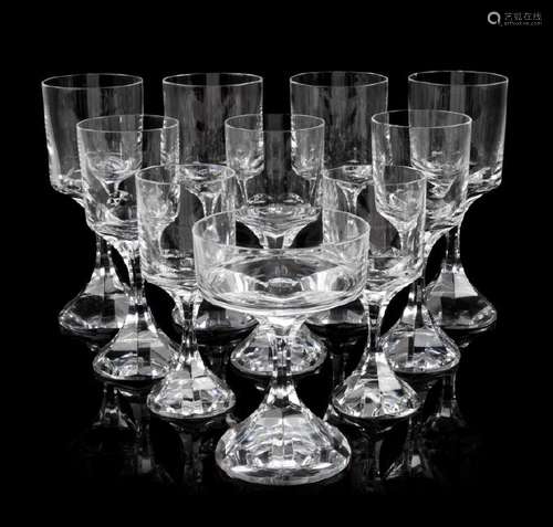 *A Baccarat Glass Stemware Service  Designed by Boris