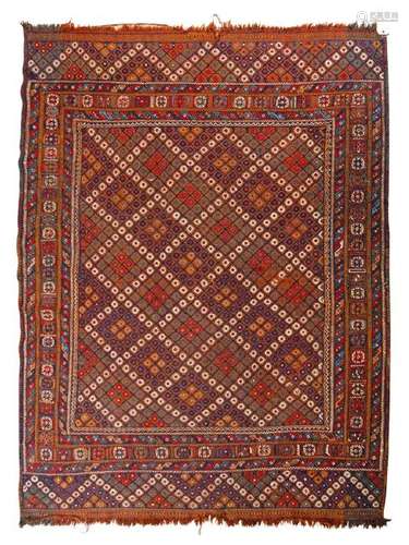 A Moroccan Soumak Rug 20th Century 5 feet 11 inches x 8