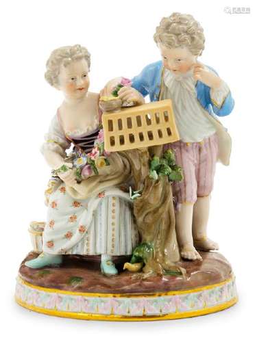 *A Meissen Porcelain Figural Group Late 19th/Early 20th