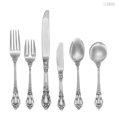 *An American Silver Flatware Service Lunt Silversmiths,