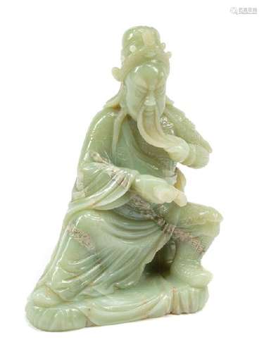 A Chinese Jadeite Figure  Height 12 1/2 inches.Â