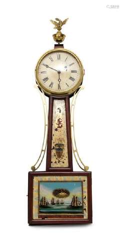 *A Federal Mahogany Banjo Clock Circa 1815 Height 34