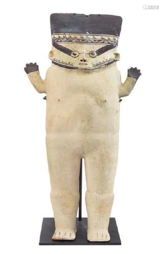 A Chancay Clay Standing Figure Central Coast, Peru,