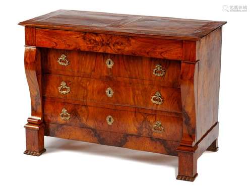 A Louis Philippe Walnut Commode 19th Century Height 35