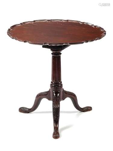 A George III Mahogany Tea Table Height 27 1/2 x