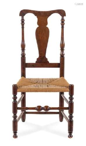 *A Queen Anne Maple Side Chair Mid-18th Century the