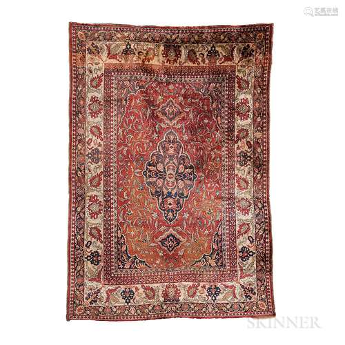 Silk Tabriz-style Rug