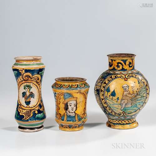 Three Italian Majolica Jars