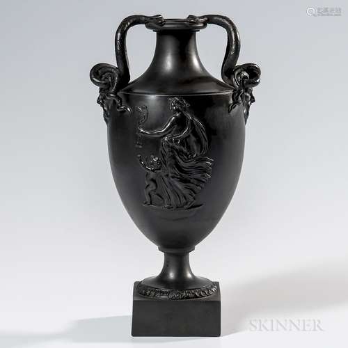 Wedgwood & Bentley Black Basalt Vase