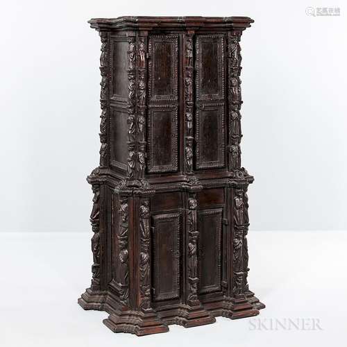 Renaissance Revival Carved Walnut Cabinet