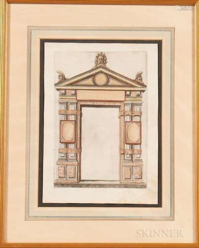 Sebastiano Serlio (Italian, 1475-c. 1554)  Design for a Renaissance Doorway