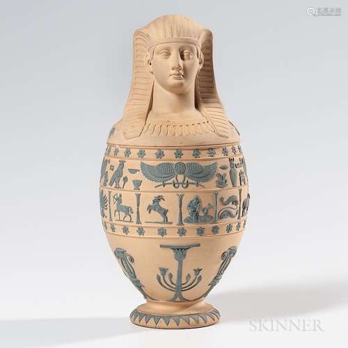 Wedgwood Caneware Canopic Jar and Cover