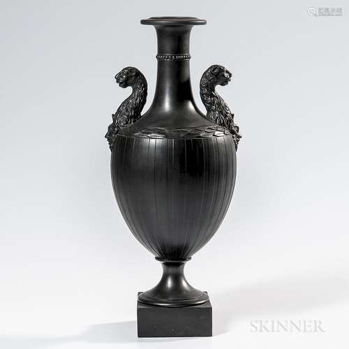 Wedgwood & Bentley Black Basalt Vase