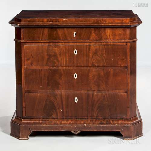 Biedermeier Figured Mahogany-veneer Bureau