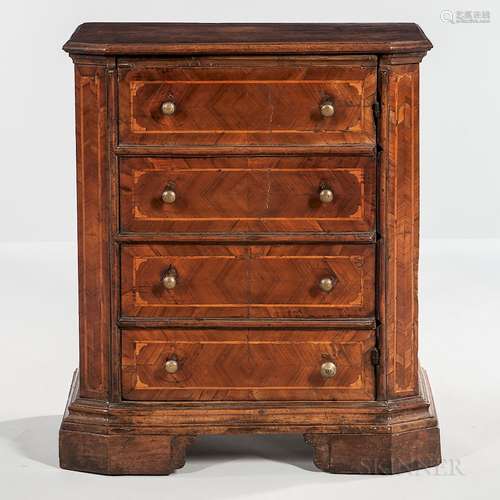 Italian Walnut and Mahogany-veneered Cabinet