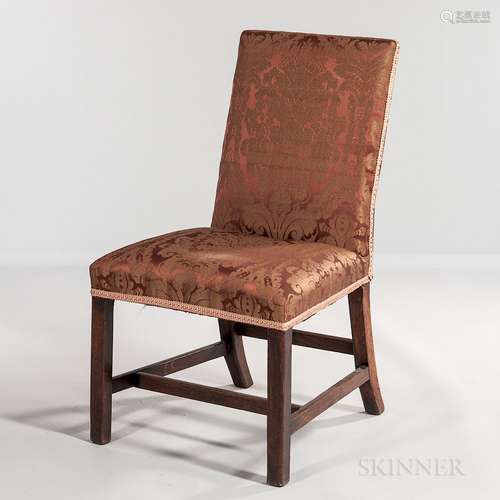 George III Upholstered Mahogany-backed Stool