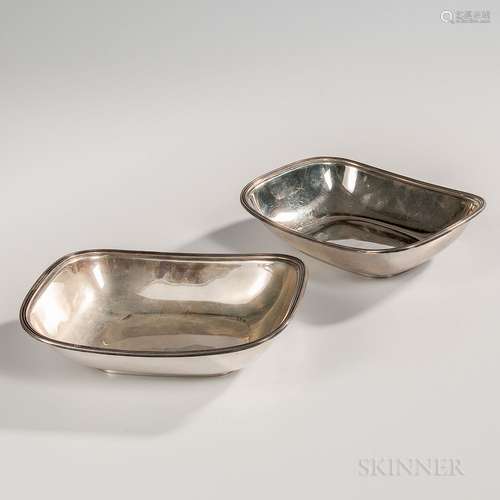 Pair of Tiffany Sterling Silver Serving Dishes